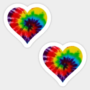 Tie Die Hearts Sticker